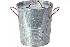 ICE BUCKET ZINC METAL WITH LID