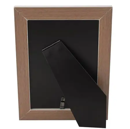 Impressions Gold Trim Wood Grain Effect Photo Frame 4" x 6" - image 4
