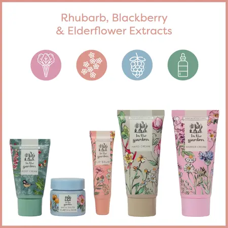In The Garden Top To Toe Kit  (Hand Cream 50ml, Barrier Cream 50ml, Foot Cream 30ml, Bath Salts 30g, Lip Balm 10ml) - image 3
