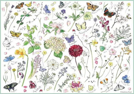 Jigsaw 1000 Piece - Madeleine Floyd Flowers & Butterflies (L) - image 1