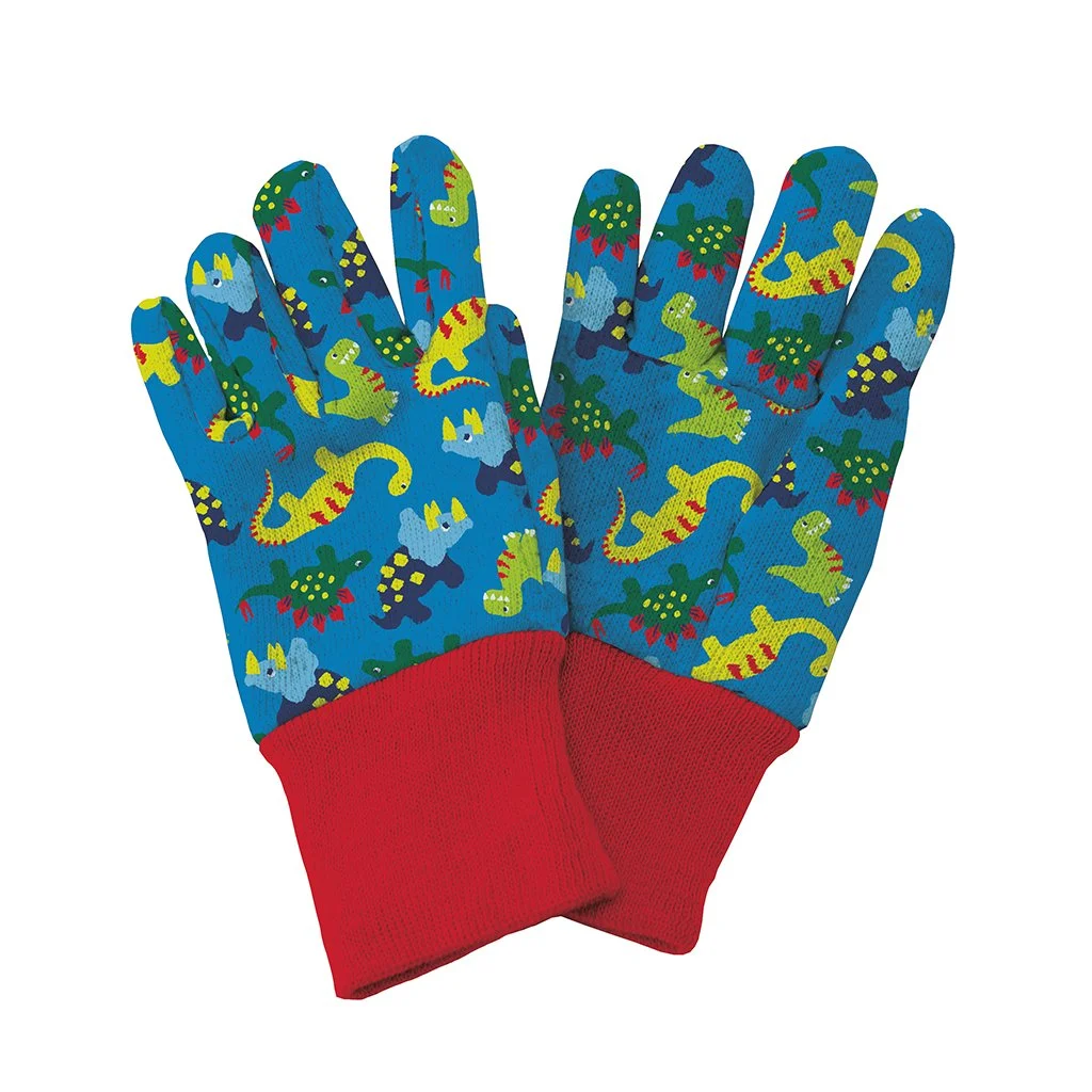 KS Blue Dinosaur Gardening Gloves at Pennells