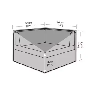 Large Corner Sofa Unit Cover – Waterproof Black - image 1