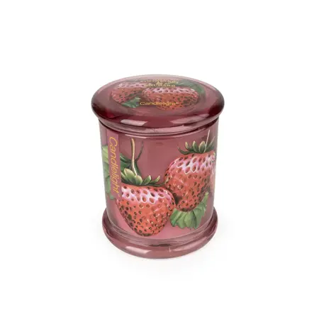 Large Glass Lidded Jar - Wild Strawberry & Rhubarb - image 2