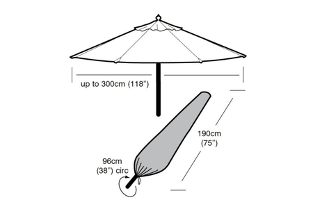 Large Parasol Cover Black - image 1