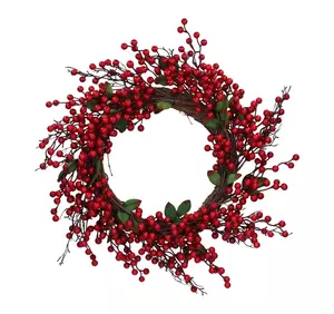 Large Red Berry/Leaf Wreath                    ~SO