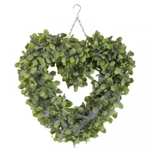 Lavender Artificial Heart Wreath 40cm - image 2