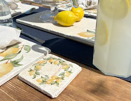 Lemon Grove Wreath Coasters (set of 2) - image 3