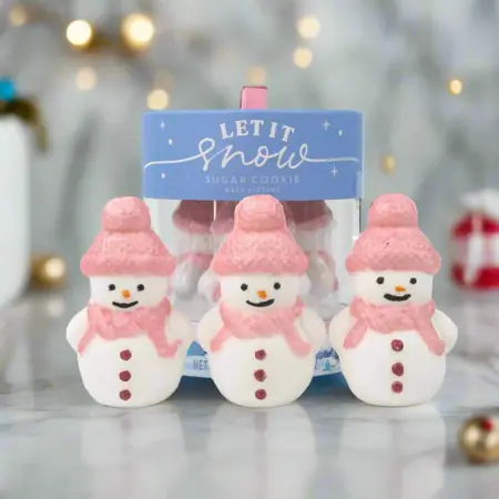 Let it Snow Bath Fizzer (Snowman) Sugar Cookie 3 x 100g Set - image 3