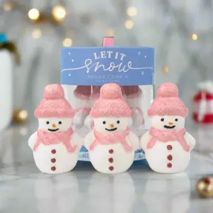Let it Snow Bath Fizzer (Snowman) Sugar Cookie 3 x 100g Set - image 3