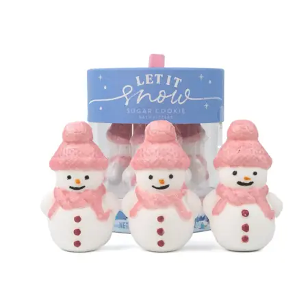 Let it Snow Bath Fizzer (Snowman) Sugar Cookie 3 x 100g Set - image 2