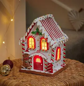 Light Up Gingerbread Candy Cabin – 20cm - image 2
