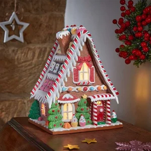 Light Up Gingerbread Sugar Chalet – 26cm