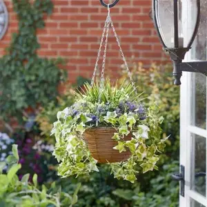 Lilac Bloom Artificial Hanging Basket 30cm