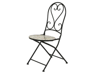 Lisse Mosaic Bistro Set – 2 Foldable Chairs & Foldable Table