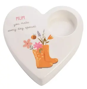 Love Life Ceramic Tea Light Candle Holder - Mum - image 3