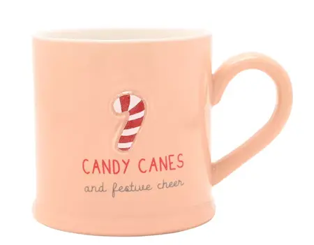 Love Life Christmas Embossed Mug - Candy Cane - image 1