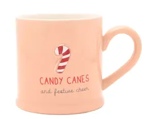 Love Life Christmas Embossed Mug - Candy Cane - image 1
