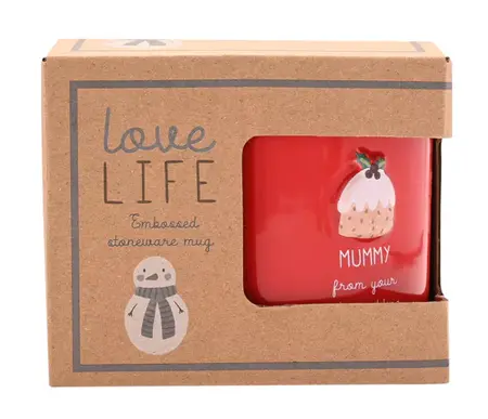 Love Life Christmas Embossed Mug - Mummy - image 2