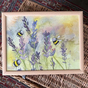 Lp12 Lavender Bees Lap Tray - image 1