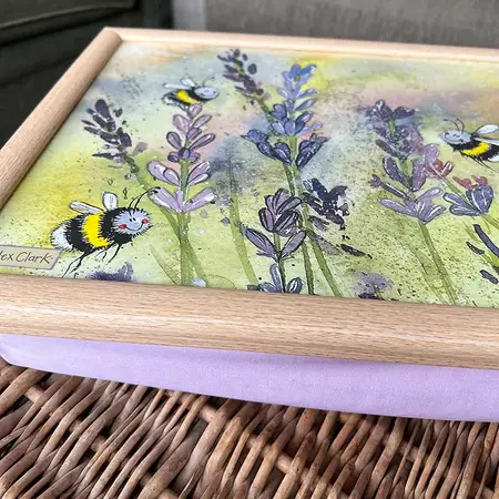 Lp12 Lavender Bees Lap Tray - image 2