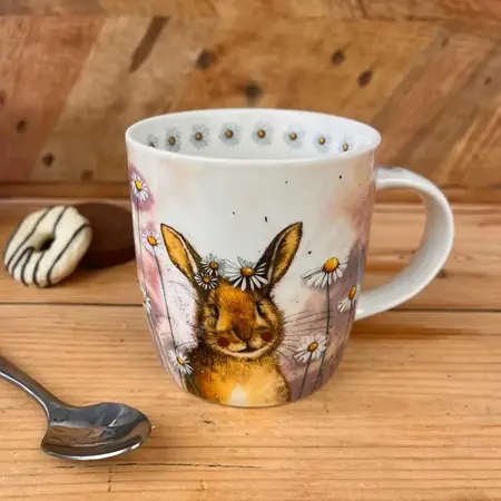 RABBIT AND DAISIES MUG