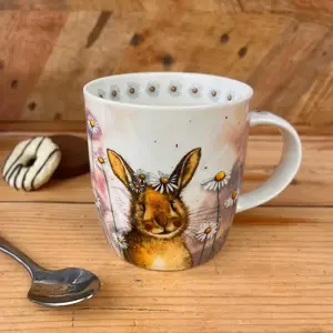 RABBIT AND DAISIES MUG