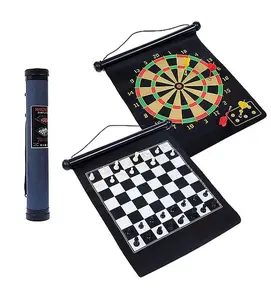 Mad Man Reversible Magnetic Darts & Chess Board Set - image 1