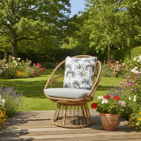Maia Wicker Outdoor Swivel chair - image 1
