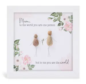 Midi Pebble - White - Mum - Mum, to the world you're one person but to me you are the world