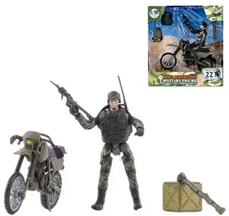 Military Figure with Motorbike