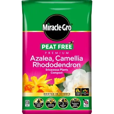 MIRACLE-GRO AZALIA, CAMELLIA, ROHODODENDRON  PEAT FREE 40L