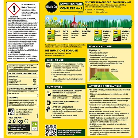 Miracle-Gro Complete 4in1 Lawn treatment 80m² 2.8kg - image 2
