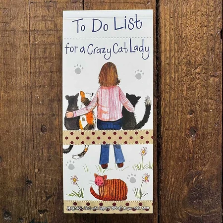 Mnp27 Crazy Cat Lady Magnetic To Do List - image 1