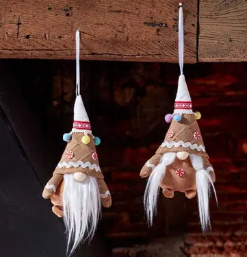 Mr & Mrs Gingerbread Gonk - Pendant