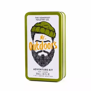 Mr. Outdoors Gentlemans Tin 30ml Hand Cleanser Wooden Multi Tool Pocket Knife