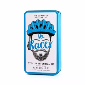 Mr. Racer Gentlemans Tin Cyclists Essentials 30g Chamois Cream Wooden 16 bit Multi Tool