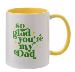 Mug Yellow Inside 11oz  - So Glad You're My Dad - image 2