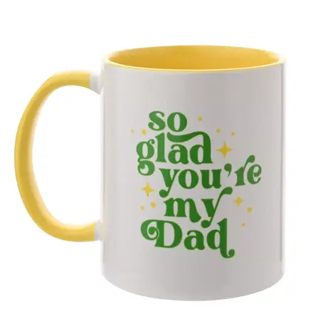 Mug Yellow Inside 11oz  - So Glad You're My Dad - image 1