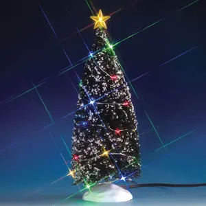 MULTI LIGHT EVERGREEN TREE, LARGE,  B/O (4.5V)