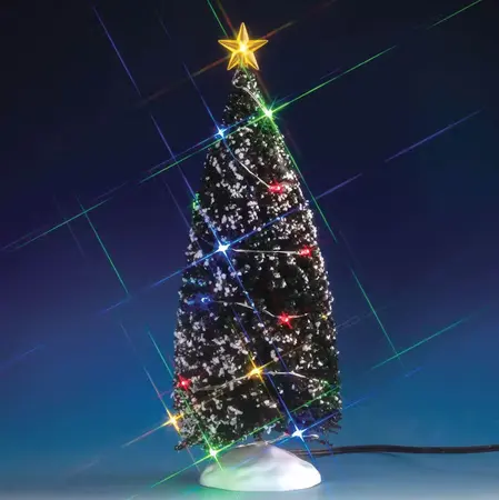 MULTI LIGHT EVERGREEN TREE, LARGE,  BATTERY OPERATED (4.5V)