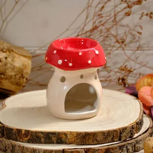 Mushroom Ceramic Wax Melt Burner With Smiley Face - image 4