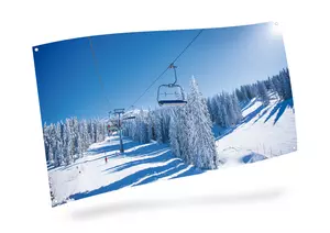 My Village Ski Lift Background Cloth 150x75cm