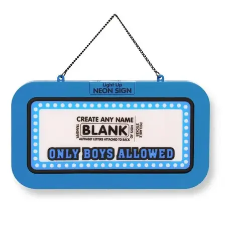 Neon Name Signs - Boys (Blank)