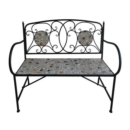 New Pebble Mosaic Bench Mosaic Seat