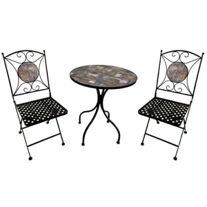 New Slate 60cm Mosaic Bistro Set