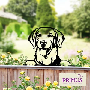 No.PF1013 Metal Labrador Retriever Peeking Dog Silhouette - image 2