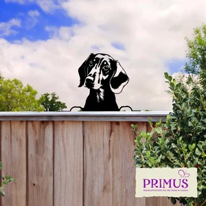 No.PF1016 Metal Dachshund Peeking Dog Silhouette - image 2