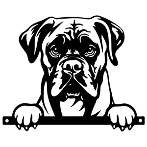 No.PF1018 Metal Boxer Peeking Dog Sihouette - image 1