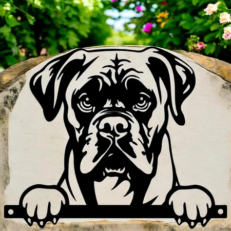 No.PF1018 Metal Boxer Peeking Dog Sihouette - image 3