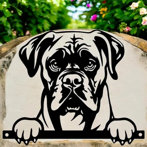 No.PF1018 Metal Boxer Peeking Dog Sihouette - image 3